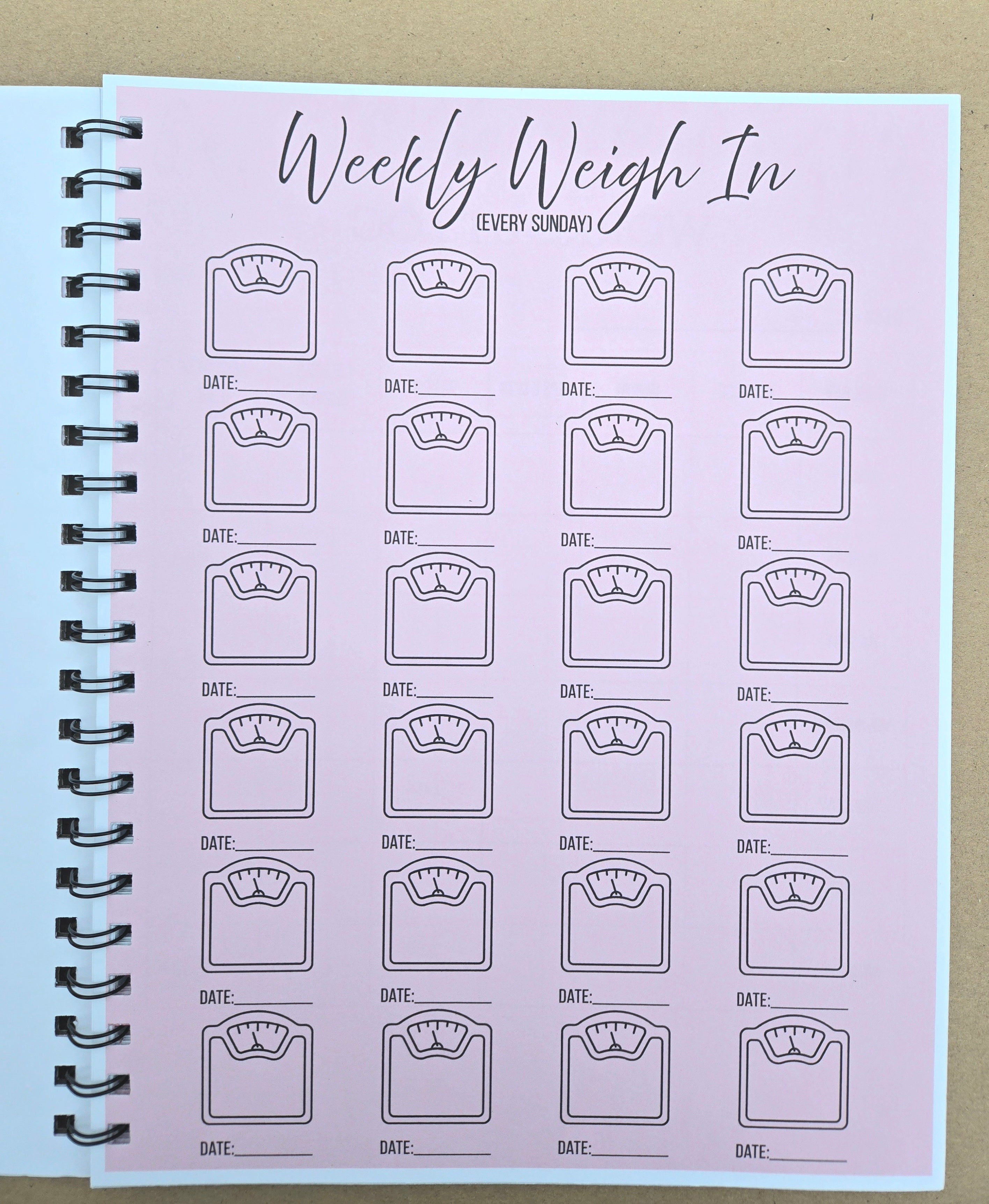 Weight Loss Tracker - Soft Pink